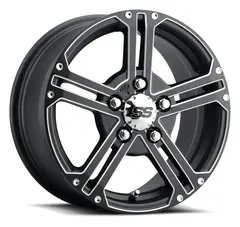 ITP SS212 F+B - 15x7, 5/4.5, 6+1,+61.8mm Sort Matt maskinert, 5-bolt