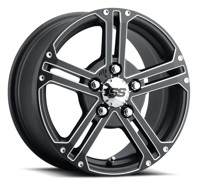 ITP SS212 F+B - 15x7, 5/4.5, 6+1,+61.8mm Sort Matt maskinert, 5-bolt 