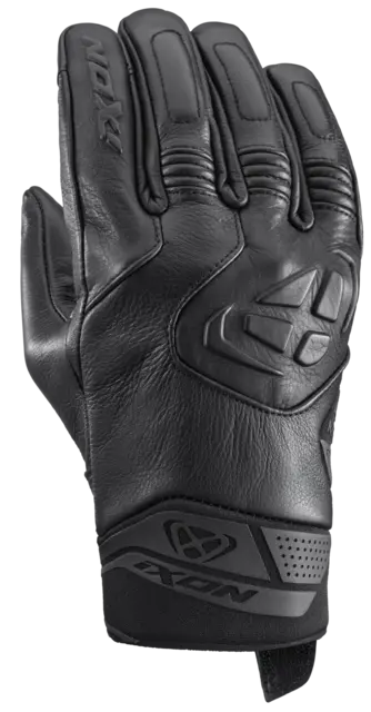 Ixon Mig 2 Leather vintage hansker Sort Kort roadster-hanske for varme dager 