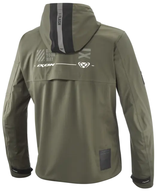 Ixon M-Quarter Jakke Khaki/Sort Laminert softshell, 4veis-stretch, Urban 