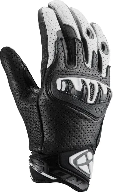Ixon Mirage hansker Sort/hvit Perforert geiteskinn Sport Komfort 