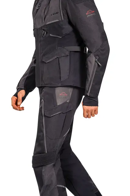 Ixon Eddas Bukse Sort/Antra, C-Size Adventure Vanntett X-Dry Z-liner 