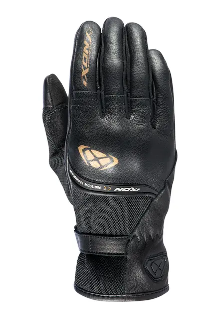 Ixon RS Shine 2 damehanske Sort/gull Sporty kort mesh/geiteskinn til dame 