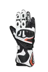 Ixon Vortex RacingHansker Sort/hvit Fullrace Kevlar Stretch Perforert