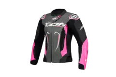 Ixon Vortex 3 jakke Dame Sort/rosa 2-delt racing skinndress