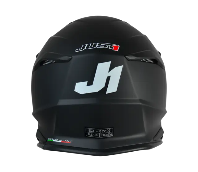 Just1 J39 Solid - Sort - Matt Prisgunstig crosshjelm med matt finnish 
