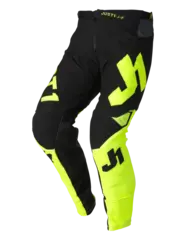 Just1 J-Flex Bukse - Sort/Gul Bukse med stretch &amp; smal passform