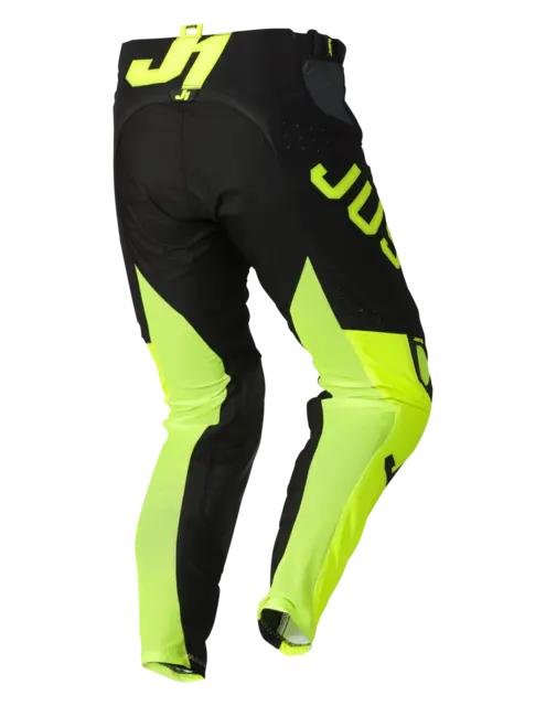Just1 J-Flex Bukse - Sort/Gul, 30 Bukse med stretch & smal passform 