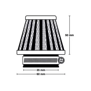 MIW Power Filter M5008 ø35mm Luftfilter 