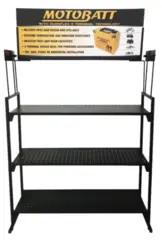 MotoBatt Display Rack, Sort Kan kombineres med ladestasjon MBC12B