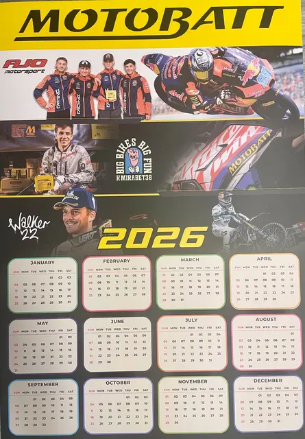 MotoBatt Kalender 2026 