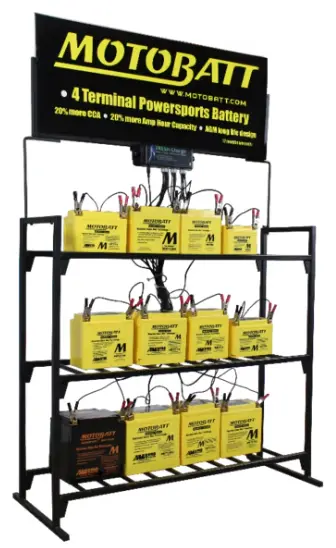 MotoBatt Ladestasjon for 12 batterier 12V 1.0A 