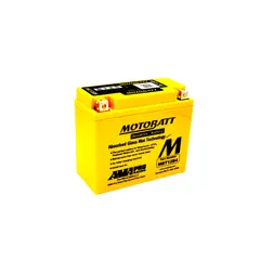 MotoBatt MBT12B4 12V Batteri 2-Polet, 165CCA, 12Ah, 150x70x130, AGM