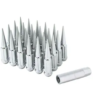 MSA Hjulmutter Chrome Spike - M12x1.5 16 stk Gorilla Chrome, Installasjonssett