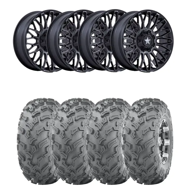 Hjulpakke 25 - Polaris 4x4 Wanda P3006, MSA M50 Clubber Sort M,+10 