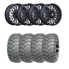 Hjulpakke 28 - Polaris 4x4 - 26"/14" Wanda P3035,MSA M50 Clubber Sort M,+10mm