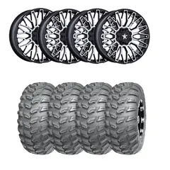 Hjulpakke 30- Polaris 4x4 - 26"/14" Wanda P3035, MSA M50 Clubber Sort BM,+10