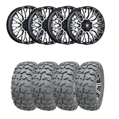 Hjulpakke 34 - Polaris 4x4 Wanda P3036, MSA M50 Clubber Sort BM,+10