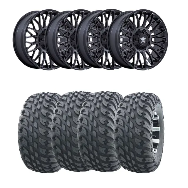 Hjulpakke 37 - Polaris 4x4 Wanda VS3020, MSA M50 Clubber Sort M,+10 