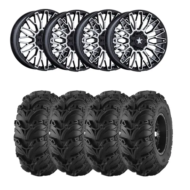 Hjulpakke 40 - Polaris 4x4 Mud Lite 2, MSA M50 Clubber Sort BM,+10 