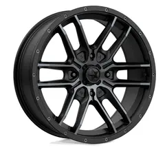 MSA M43 Fang 14/15x7 - 4/110, +10mm ATV/UTV Felg - Sort Matt/Titanium