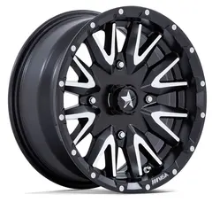 MSA M49 Creed 14/15x7 - 4/110, +10mm ATV/UTV Felg - Sort Matt, Maskinert