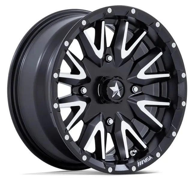 MSA M49 Creed 14/15x7 - 4/137, +10mm ATV/UTV Felg - Sort Matt, Maskinert 
