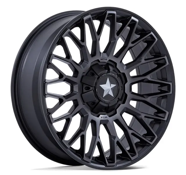 MSA M50 Clubber 14x7 - 4/137/156, +10mm ATV/UTV Felg - Sort Matt 