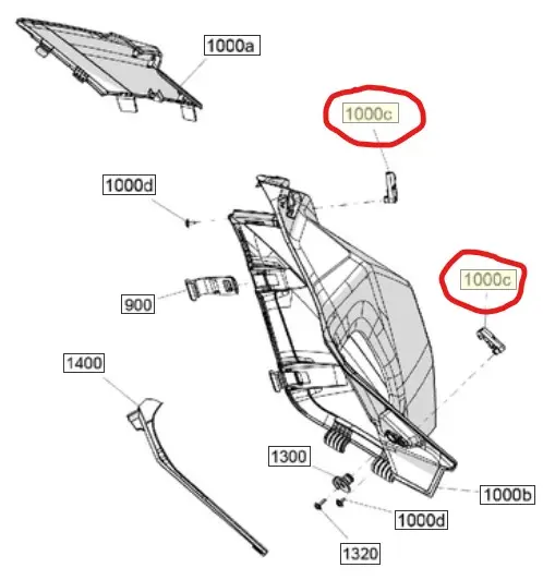 SledTech Panellås Høyre - Ski-Doo G4 - Summit/Freeride 