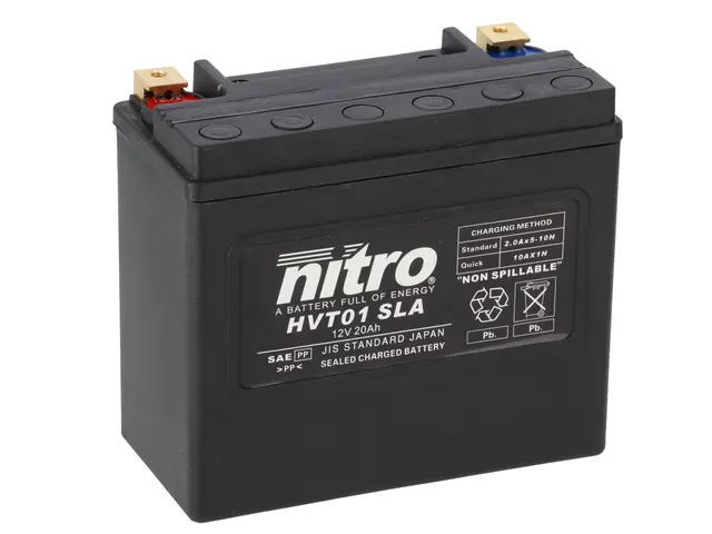 Nitro HVT 01 Batteri Vedlikeholdsfritt 12V, 20Ah, 175x87x155, Forsegl. AGM GEL 