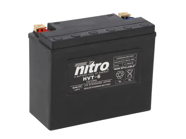 Nitro HVT 06 Batteri Vedlikeholdsfritt 12V, 23Ah, 203x88x162, Forsegl. AGM GEL 