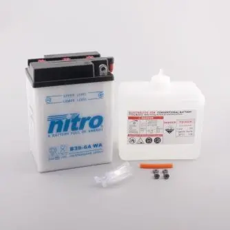 Nitro B38-6A Batteri 6V, 13Ah, 119x83x161, Syrepakke 