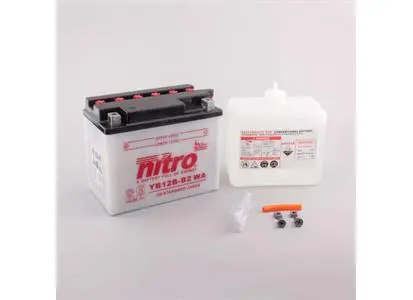 Nitro YB12B-B2 Batteri 12v 12Ah, 160x90x13, Syrepakke 