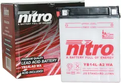 Nitro YB14L-A2 Batteri 12V, 14Ah, 134x89x166, Syrepakke