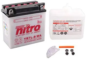 Nitro YB7L-B Batteri 12V, 8.4Ah, 137x76x135, Syrepakke 