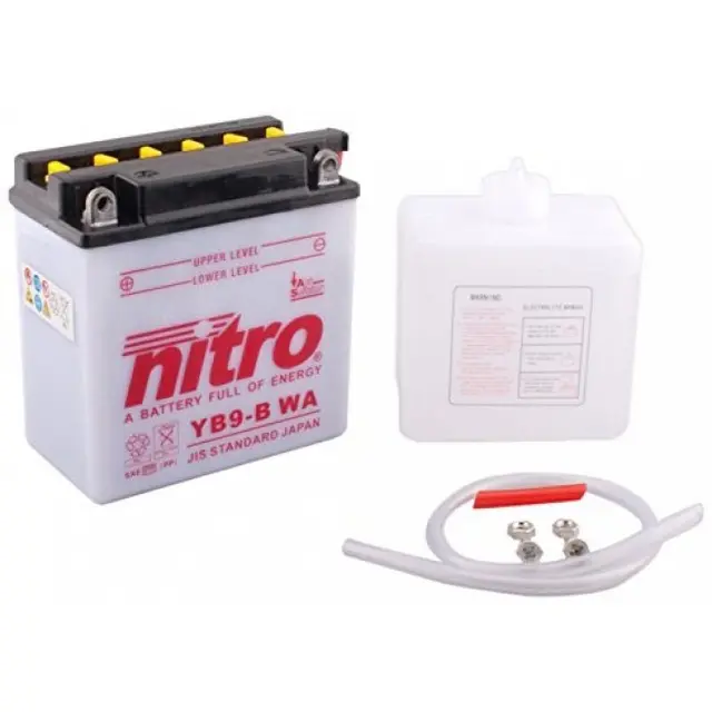 Nitro YB9-B Batteri 12V, 9Ah, 135x75x139, Syrepakke 