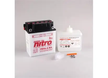 Nitro YB9A-A Batteri 12V, 9Ah, 135x75x155, Syrepakke 