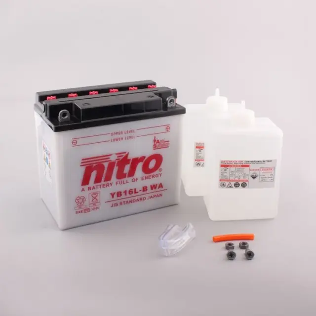 Nitro YB16-B Batteri 12V, 19Ah, 176x101x156, Syreflaske 