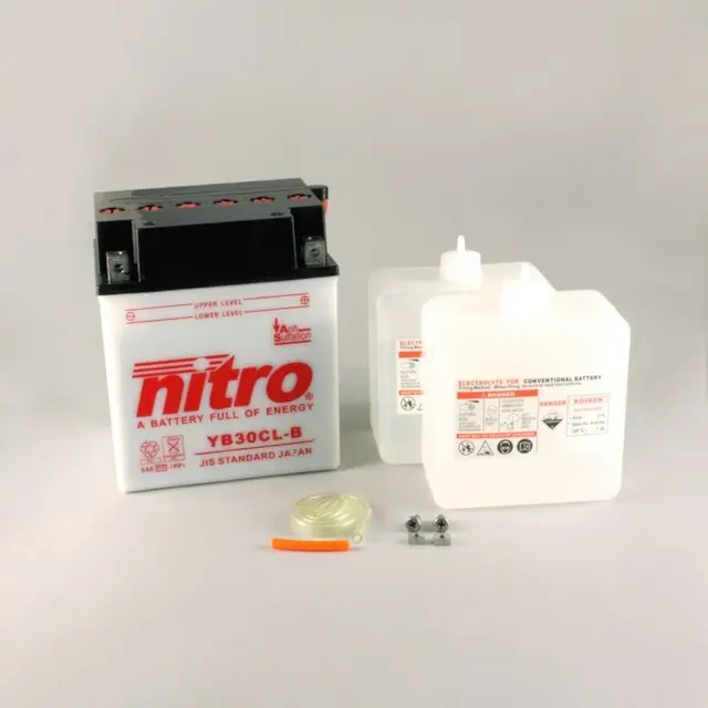 Nitro N-YB30CL-B Batteri 12V, 30Ah, 168x132x192, Syreflaske 