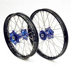 REX 18x2,15 HQ Bakhjul - 25mm aksel Sort Felgring m/ Bl&#229;tt Nav TC/FC 16-&gt;