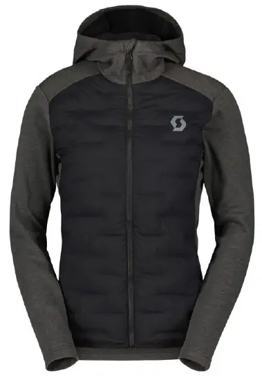 Scott Defined Warm Hybrid Hoody - Sort Varm og vindtett fleecejakke til Dame 