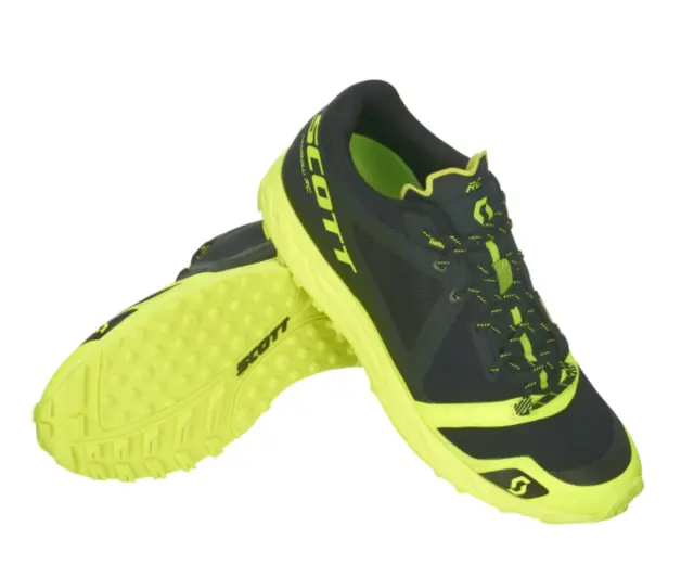 Scott Kinabalu RC Sko - Sort/Gul, 40 (US Lett terrengløpesko 