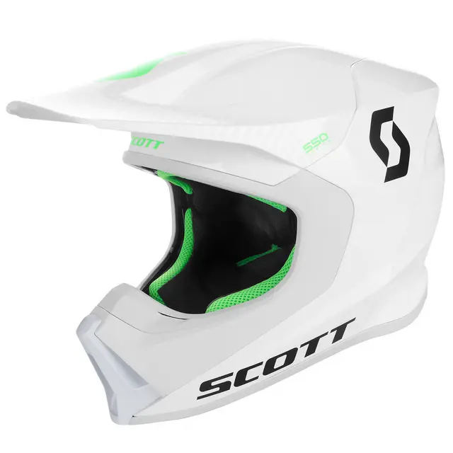 Scott 550 Hatch Hjelm - Hvit Thermo Shell, Conehead, God Ventilasjon 