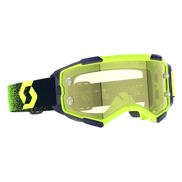 Scott Fury MX Brille - Grønn/Gul Gul Krom Works Linse 