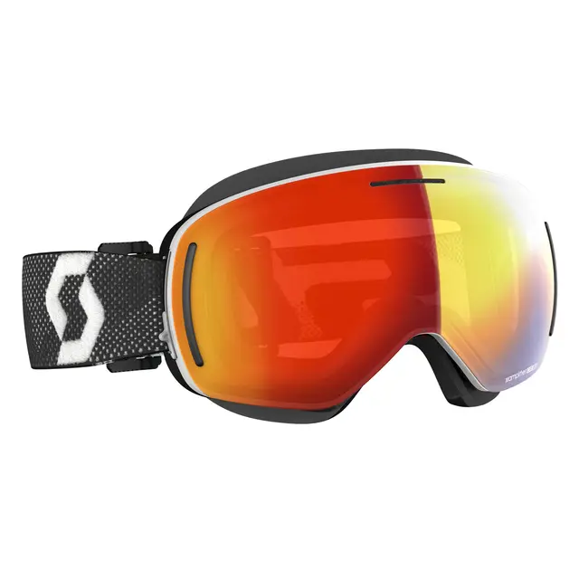 Scott LCG Evo SX Brille - Hvit/Sort Enhancer Rød Chrome/Klar 