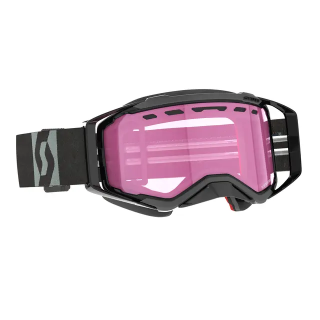 Scott Prospect SX Brille - Sort/Grå Sort/Grå - Rosa linse 