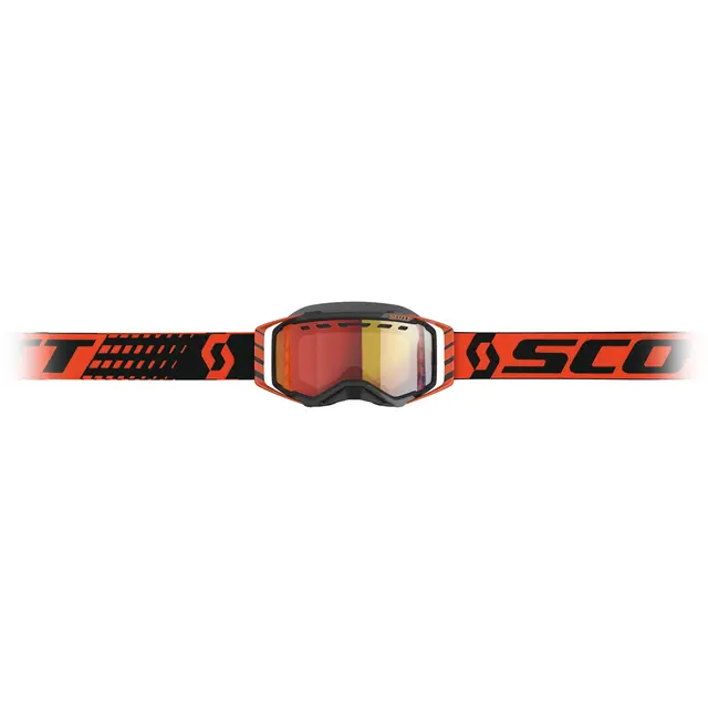 Scott Prospect SX Brille - Oransje/Sort Enhancer Rød Chrome 