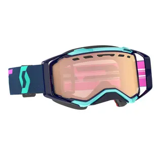 Scott Prospect SX Brille -  Blå/Lilla Enhancer Rosa Chrome Linse