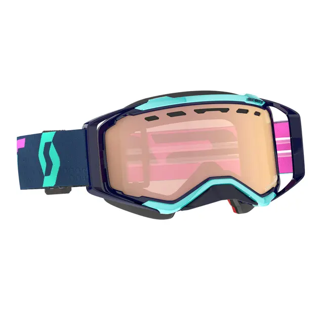 Scott Prospect SX Brille -  Blå/Lilla Enhancer Rosa Chrome Linse 