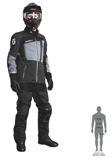 Scott Priority GTX Bukse - Sort 3L GTX, D3O, YKK, Dexfil, 2,15kg 